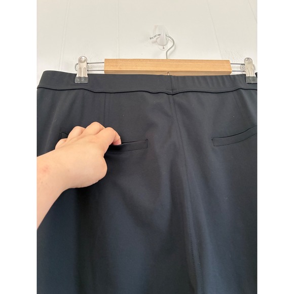 Halara Black High Waisted Wide Leg Pleated Trousers Business Casual Pants XL 34W - Picture 5 of 8